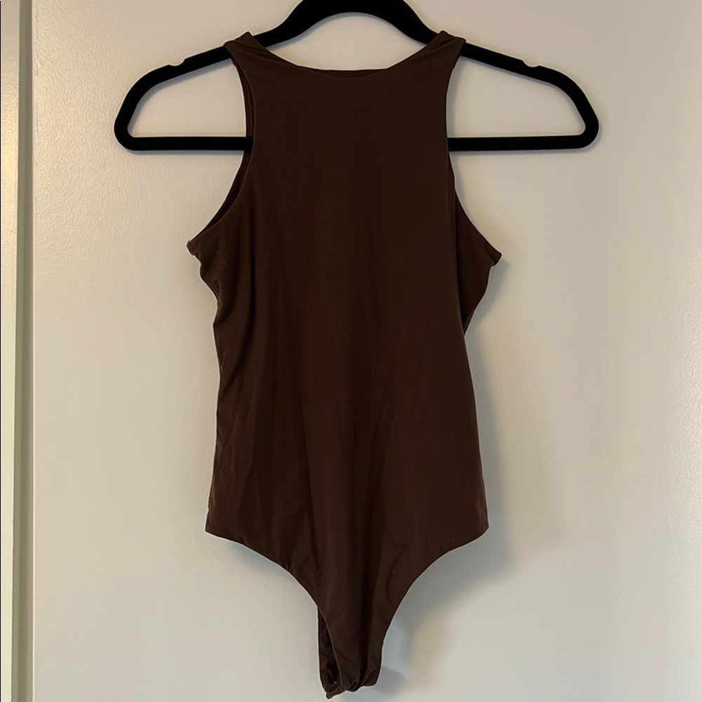 Skims Brown Sleeveless Bodysuit
